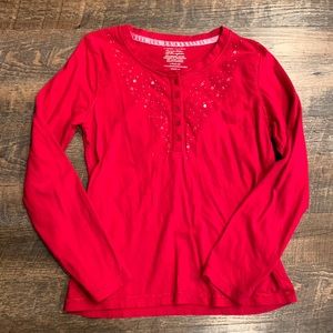 Faded Glory girl’s Large(10-12) Sparkle Long Sleeve Tee